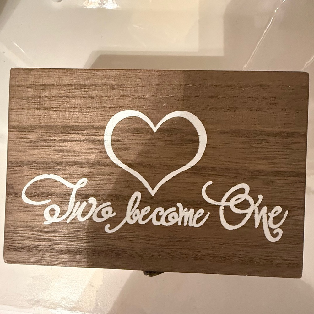 Wooden Keepsake Box with Heart Design